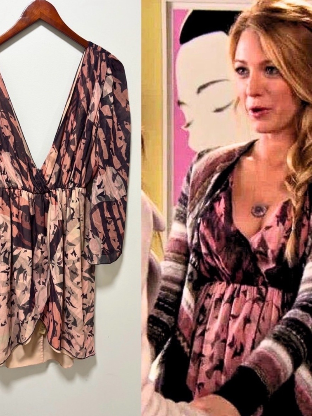 Silk Dress ASO Gossip Girl Alice + Olivia Serena Van Der Woodsen Boho It Girl S - Picture 2 of 7
